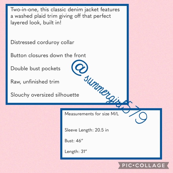 Free People Sirius Plaid Mixed Denim Jacket - Picture 4 of 4